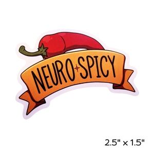 10/$10 Neuro Spicy Sticker with Red Pepper Design, Neurodivergent